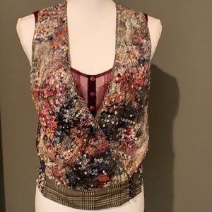NWT Byron Lars Pierrefonds Sequin vest